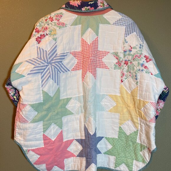 Hand‑Made Quilt Jacket – Flat‑French Seams, Shell Buttons & Hidden Sleeve Design - Picture 6 of 12